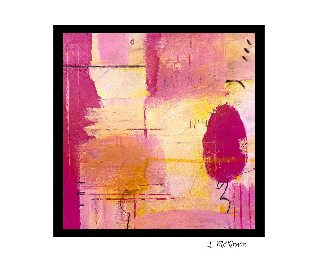 6x6 mixed media abstract painting