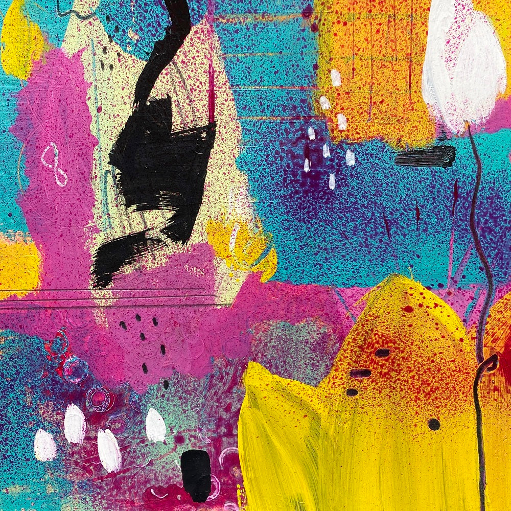 mixed media abstract painting