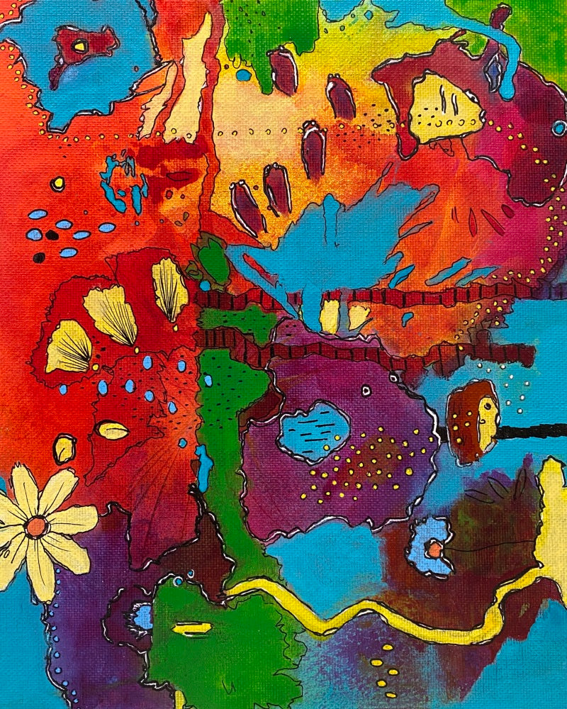 underwater abstract painting