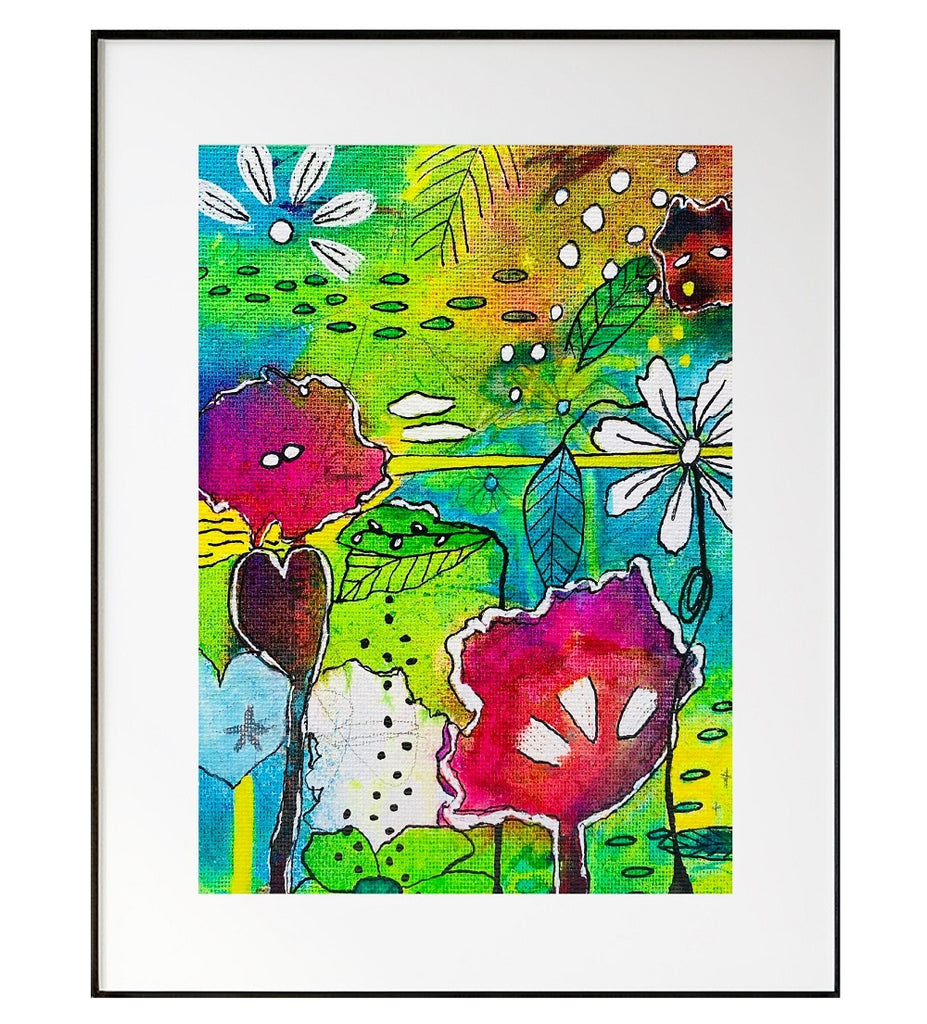 Original painting in black frame