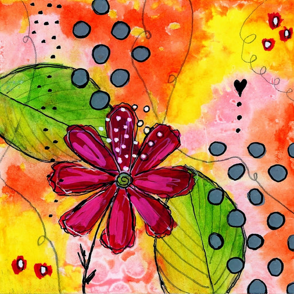 colorful abstract flower artwork