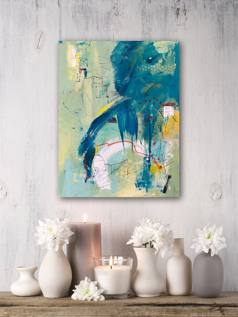 abstract painting on canvas