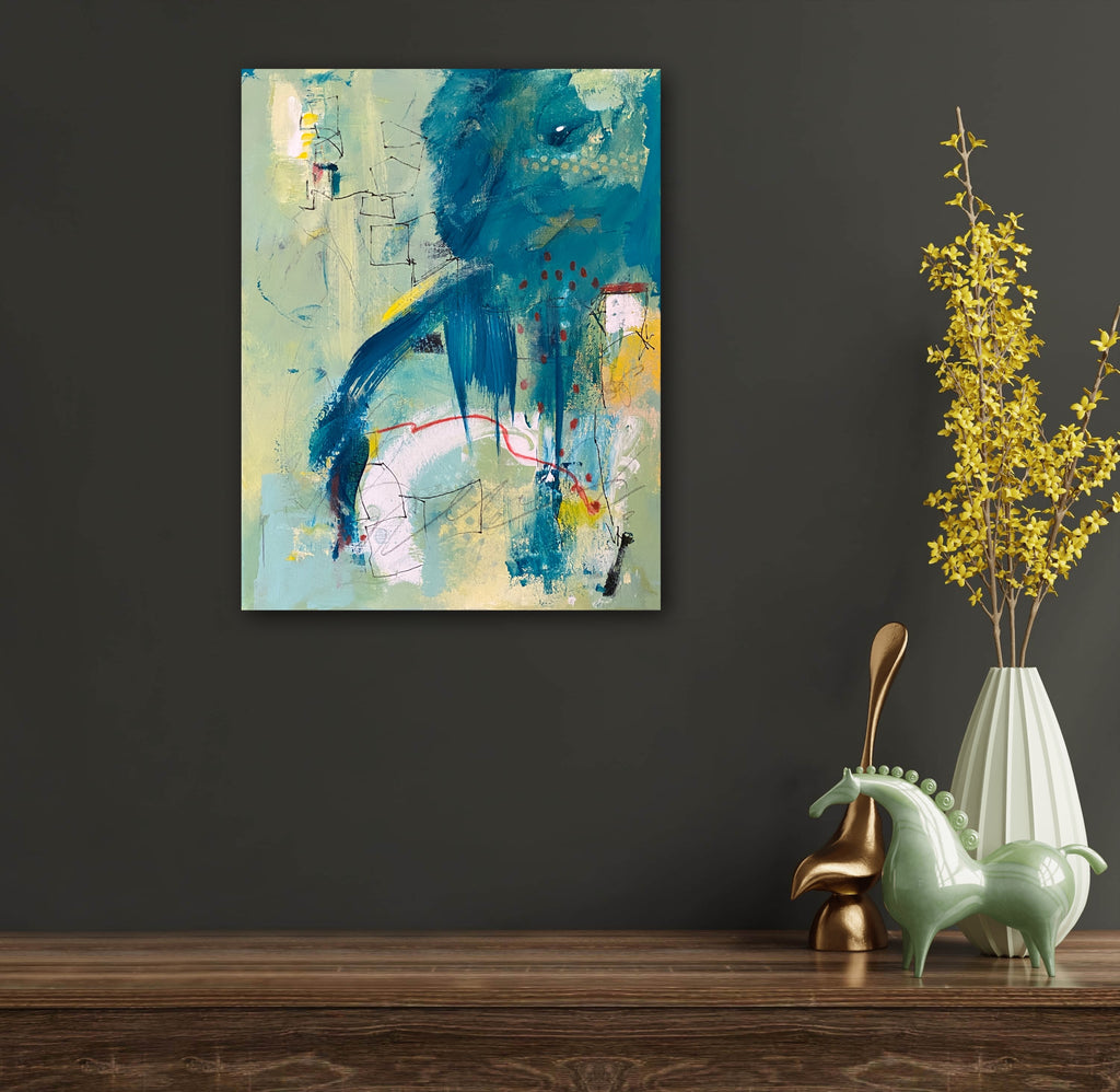 original painting in mixed media abstract art