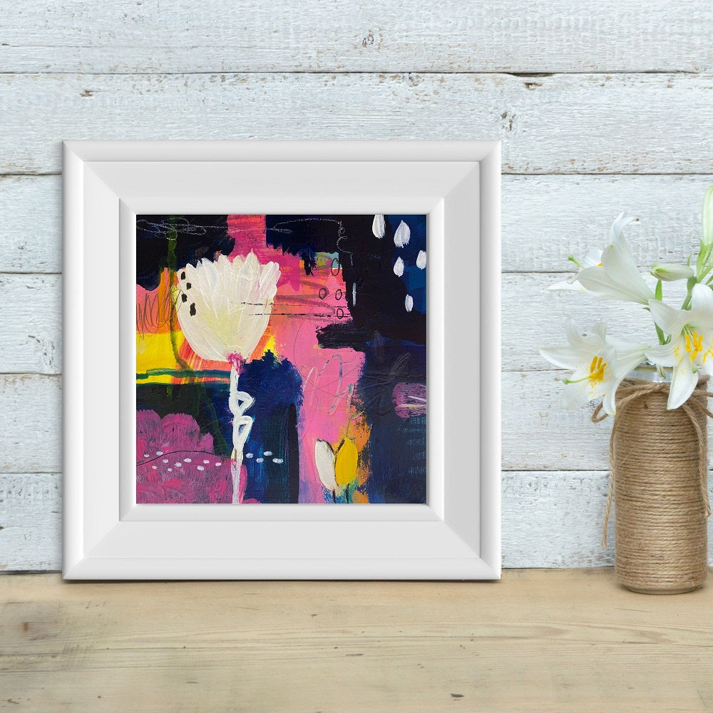 floral abstract painting