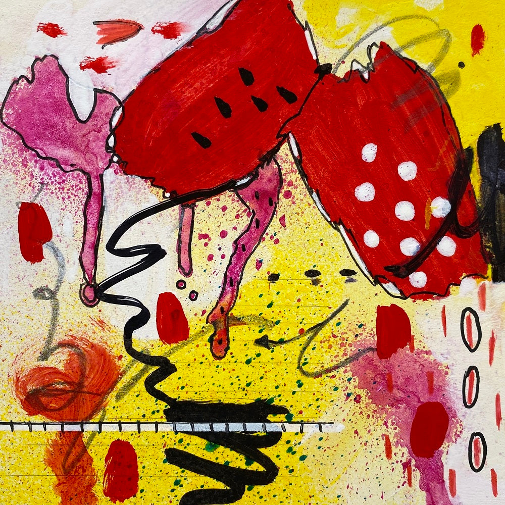 abstract painting on paper
