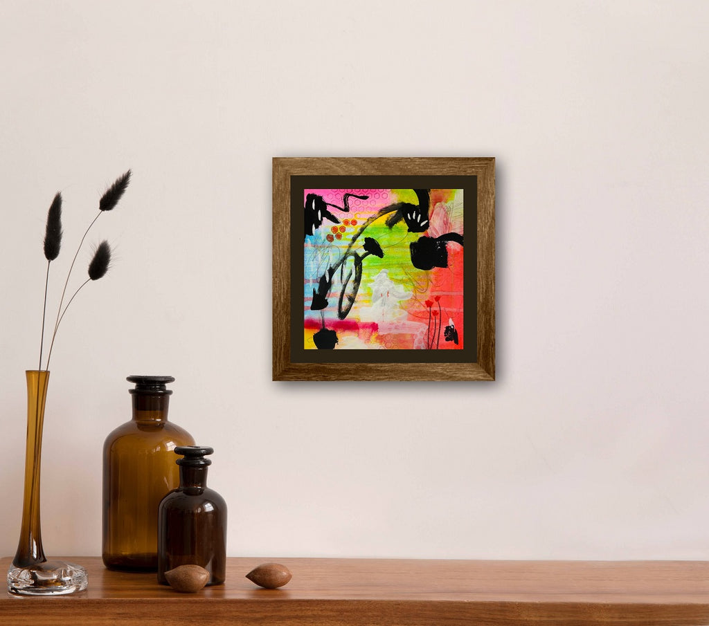 Mixed media abstract art
