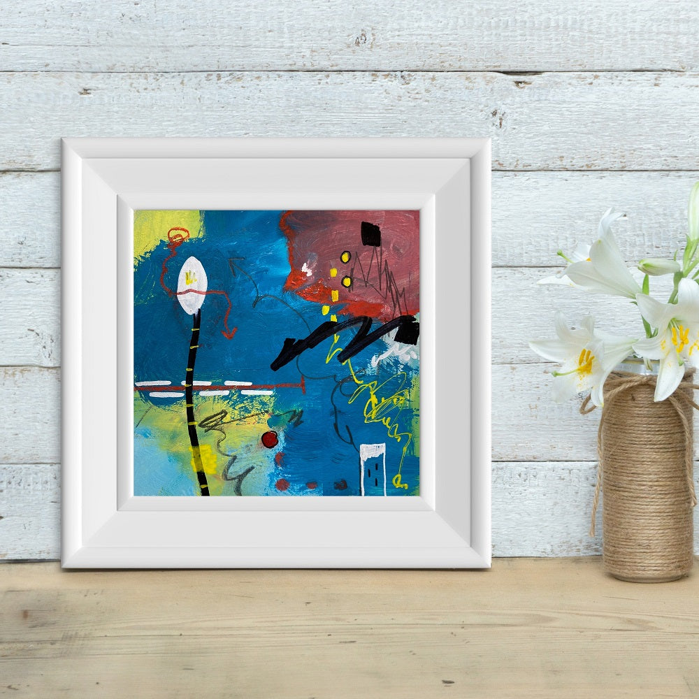 floral abstract painting