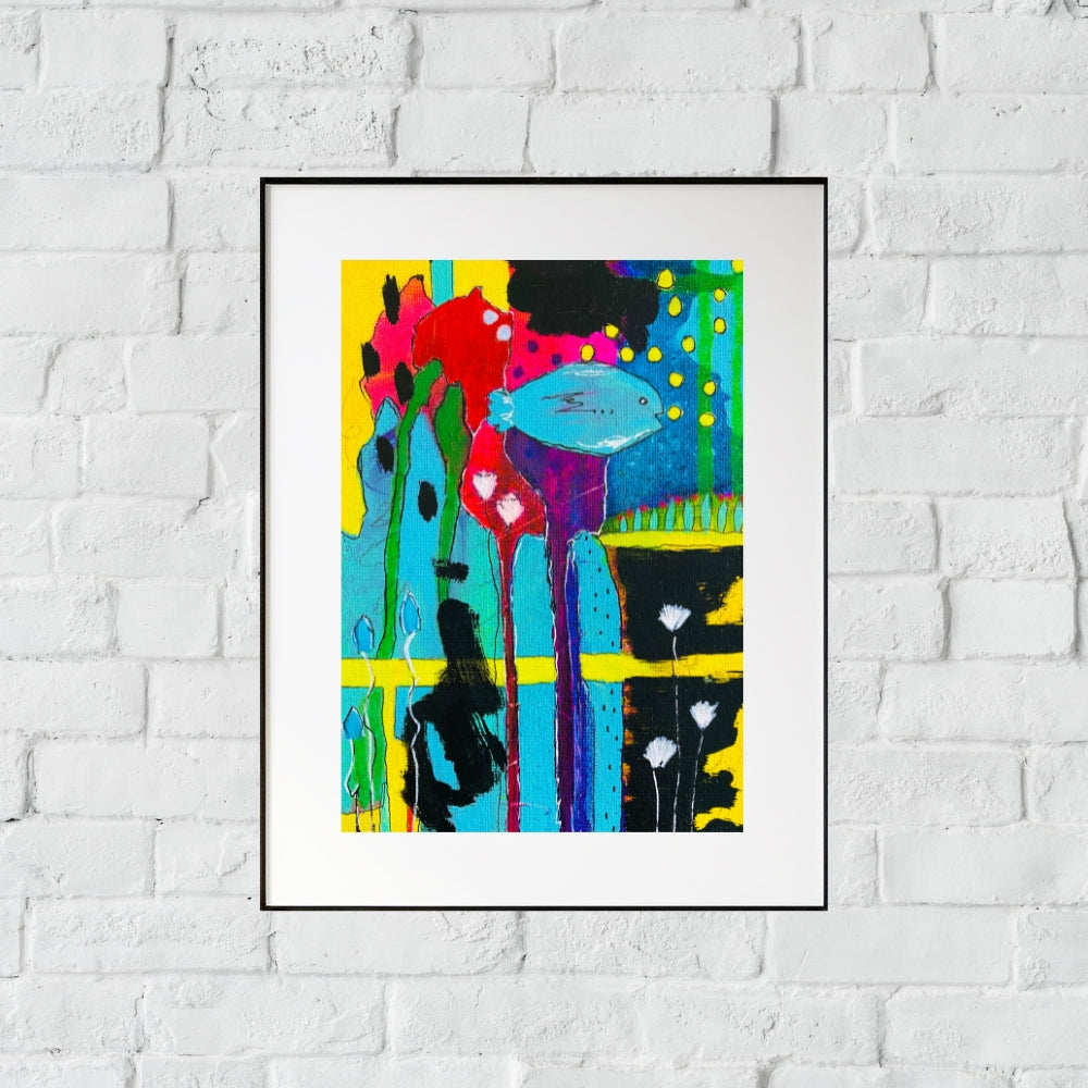 colorful abstract painting 8x10