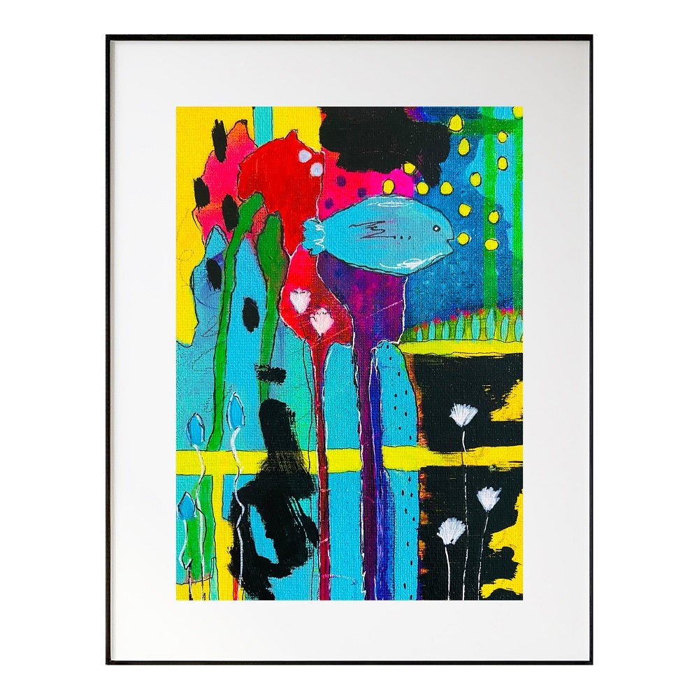 mixed media abstract painting
