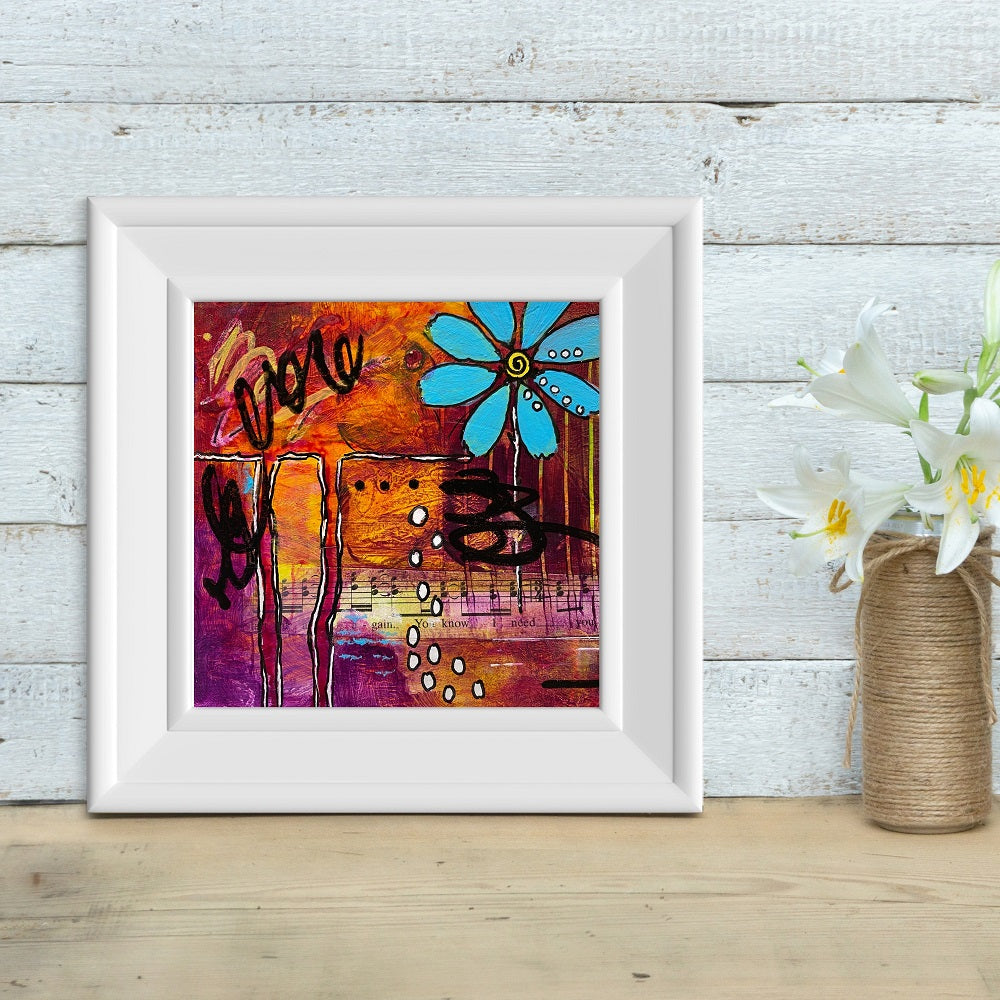 original painting measuring 4.25x4.25 inches