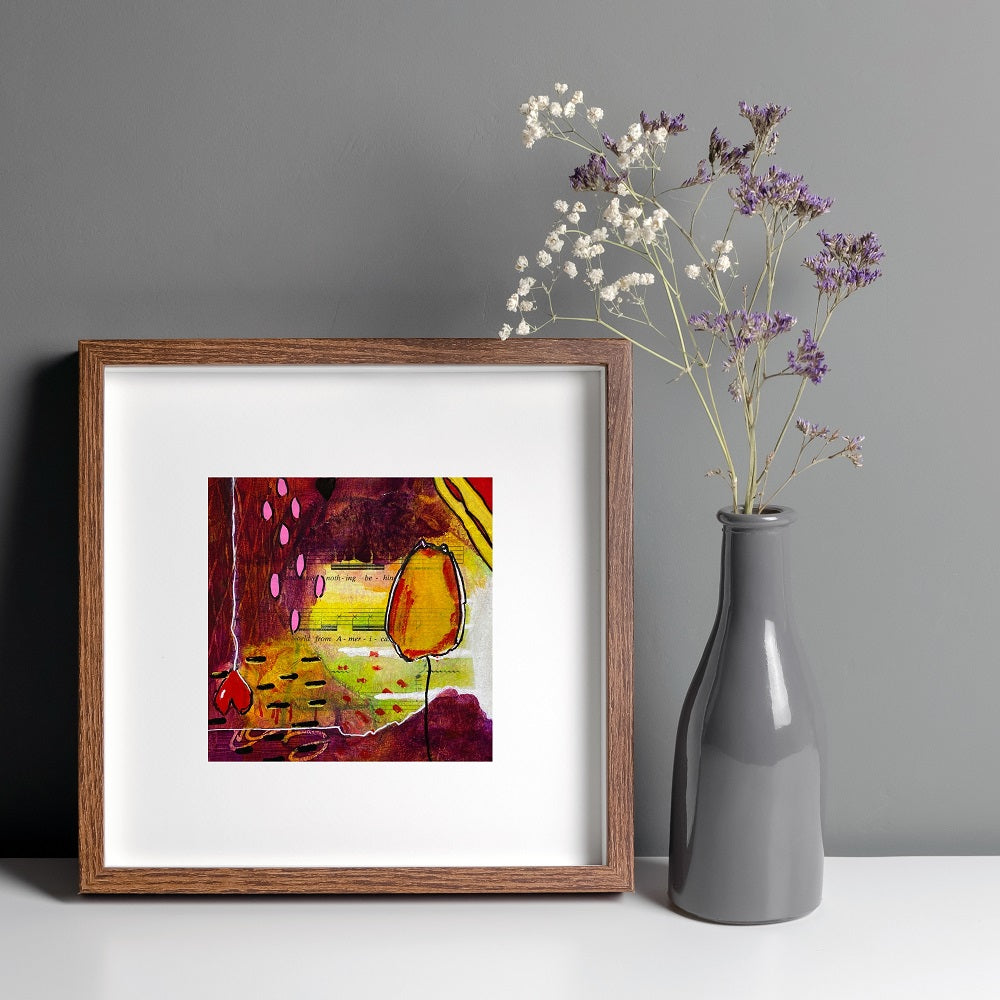 abstract painting on Bristol paper