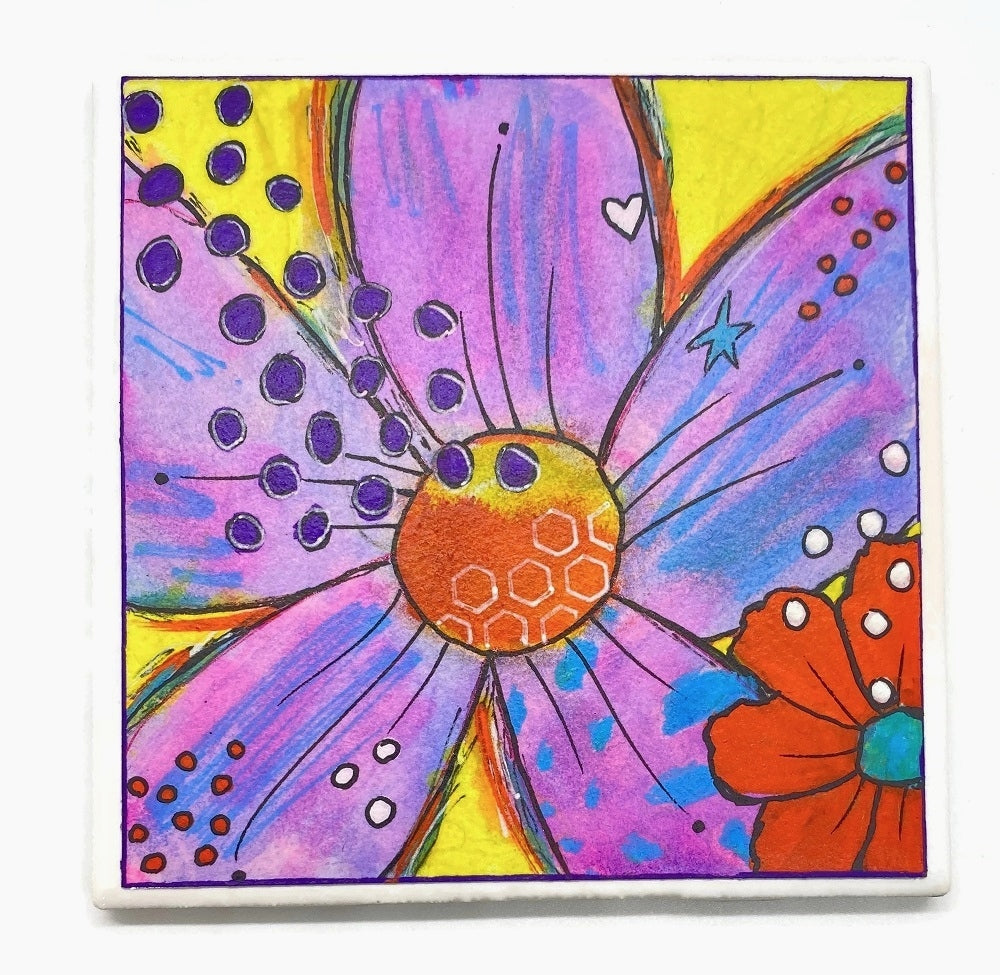 abstract flower painting