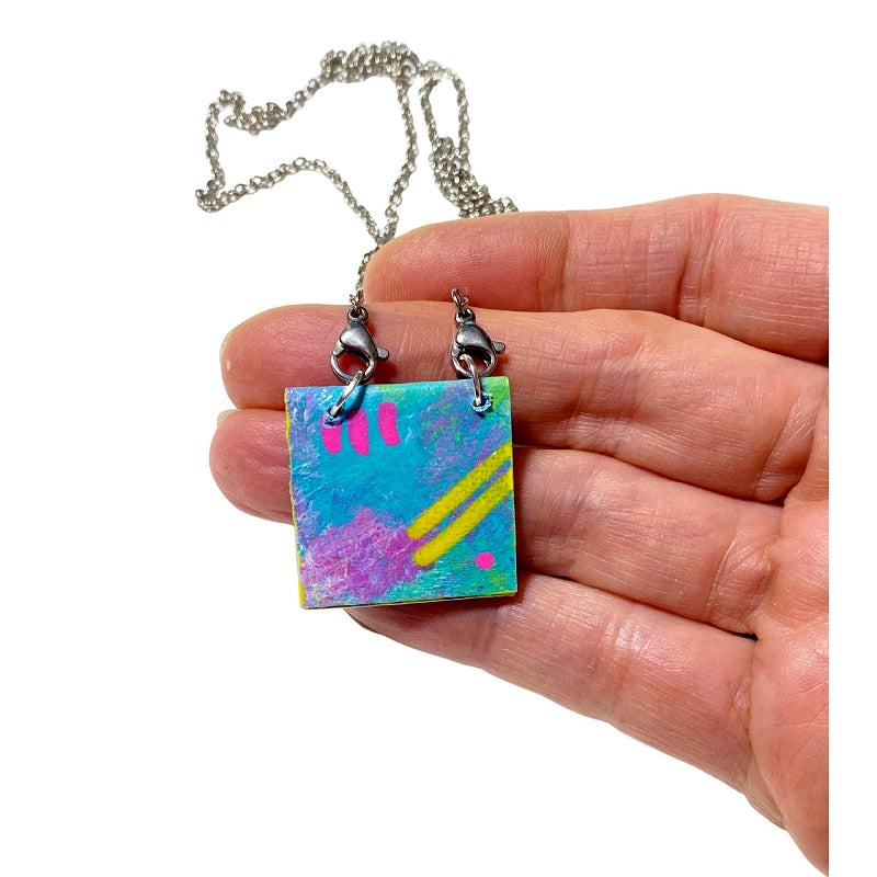 Back of abstract necklace