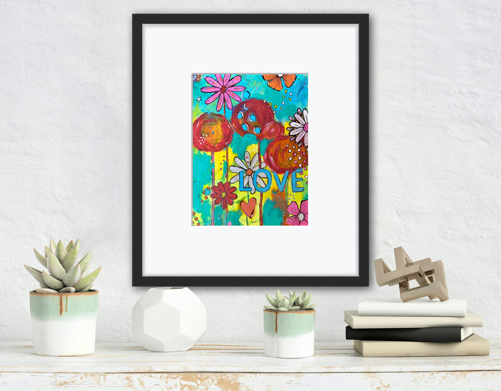 floral love painting