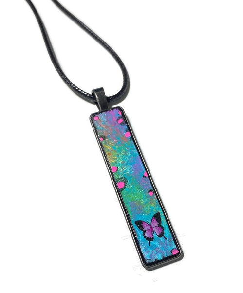 Abstract butterfly necklace for girls or women