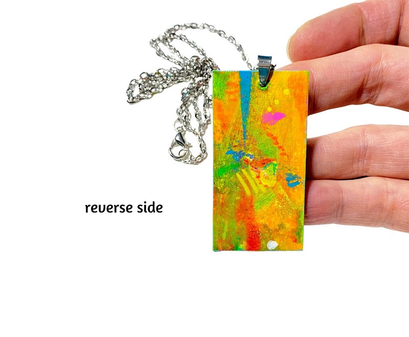 Abstract art necklace