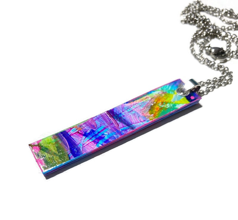 BOHO necklace hand painted