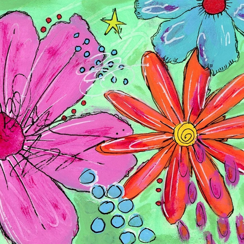 abstract floral painting