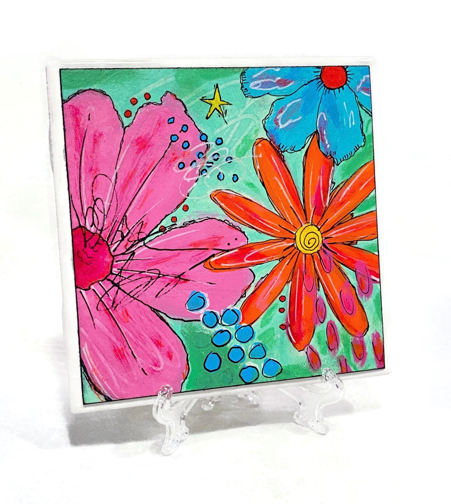 original abstract floral