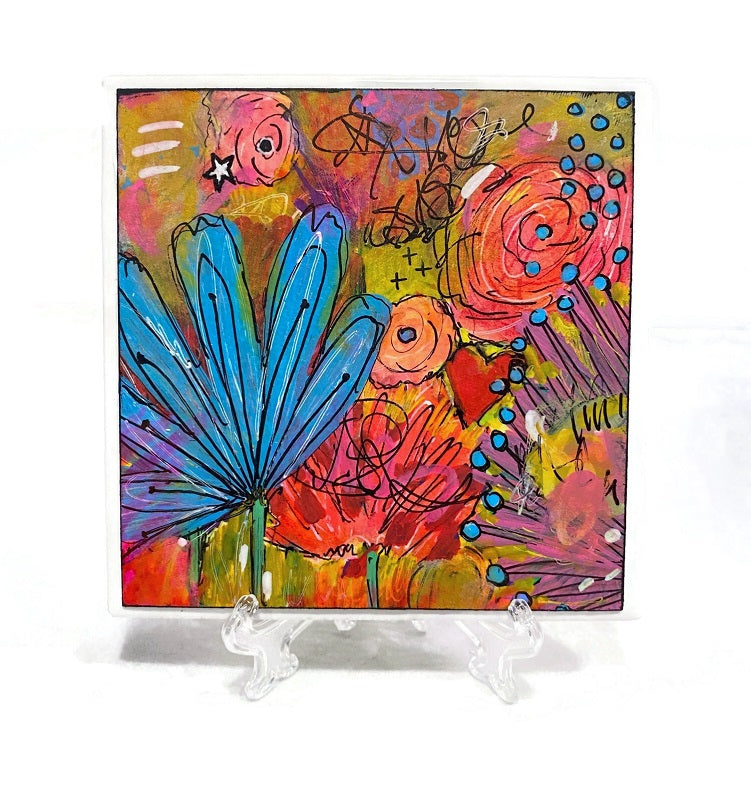 abstract floral painting