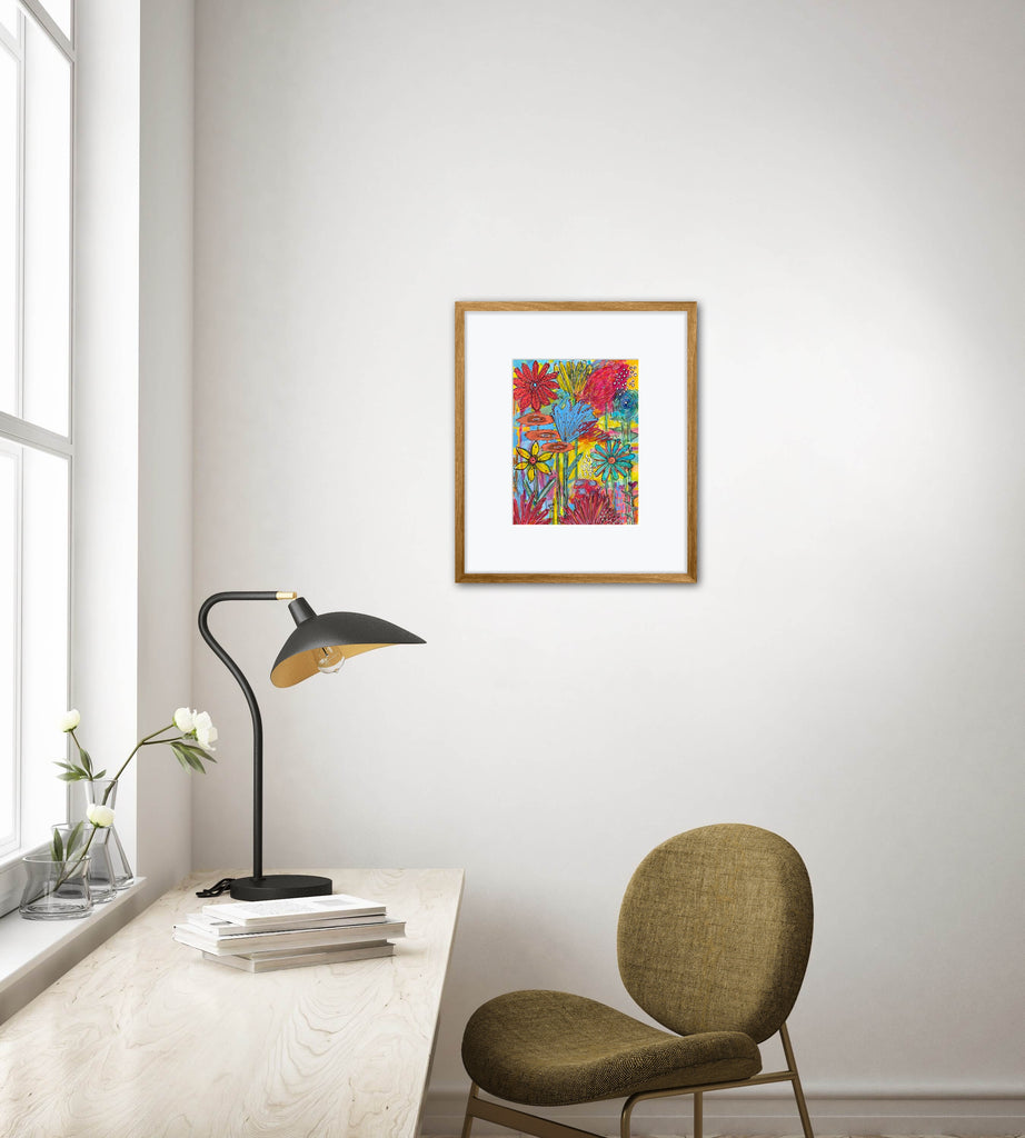 floral abstract artwork