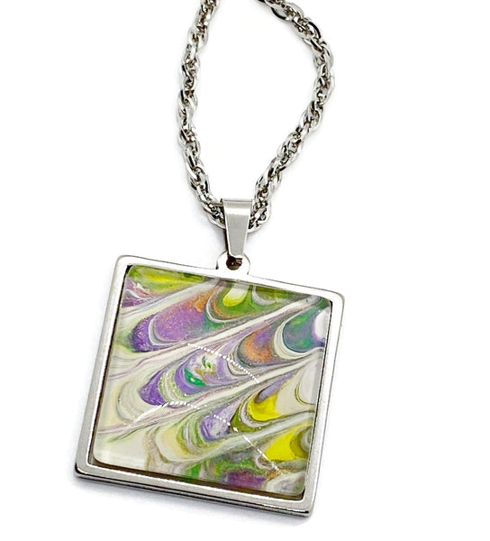 Artisan Painted Pendant Necklace