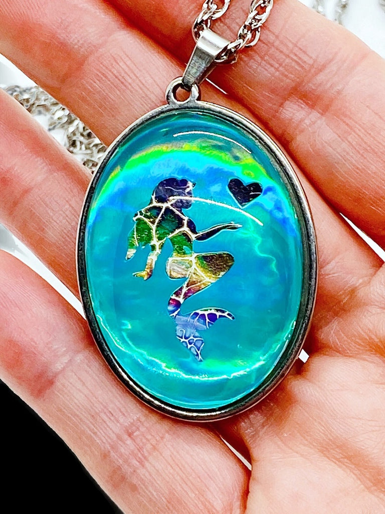 Mermaid Pendant Necklace 32 Inches