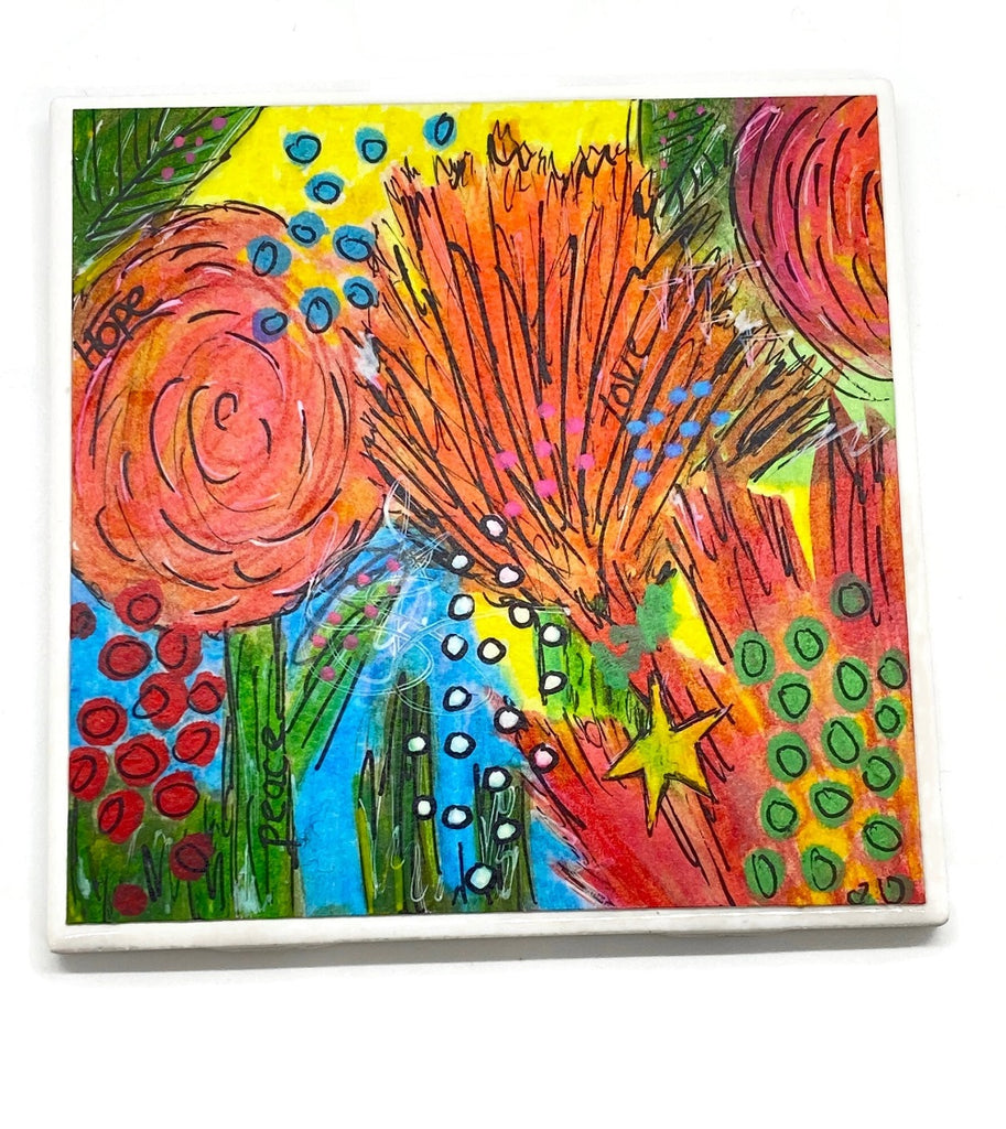 BOHO floral painting