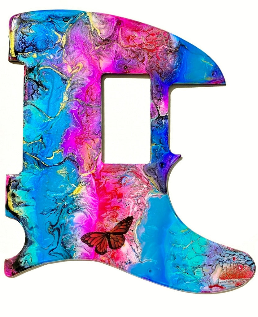 Telecaster pickguard in a black frame
