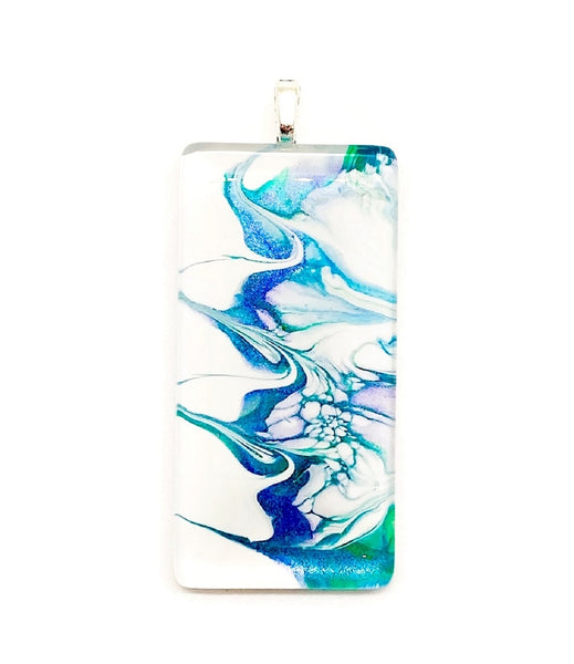 Hand Painted Glass Pendant
