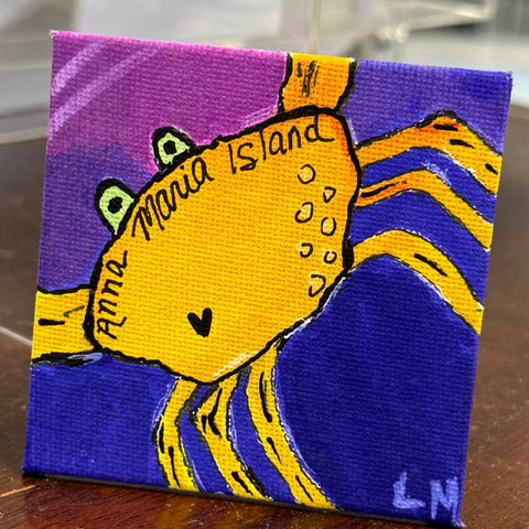 colorful crab artwork with text Anna Maria Island