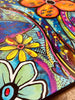 close up of artwork