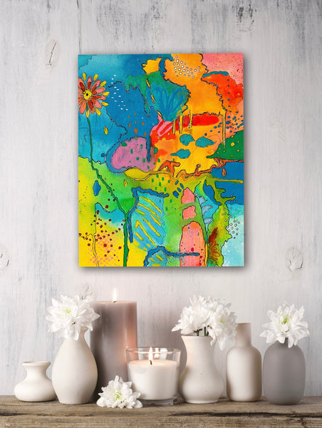 Colorful acrylic painting 