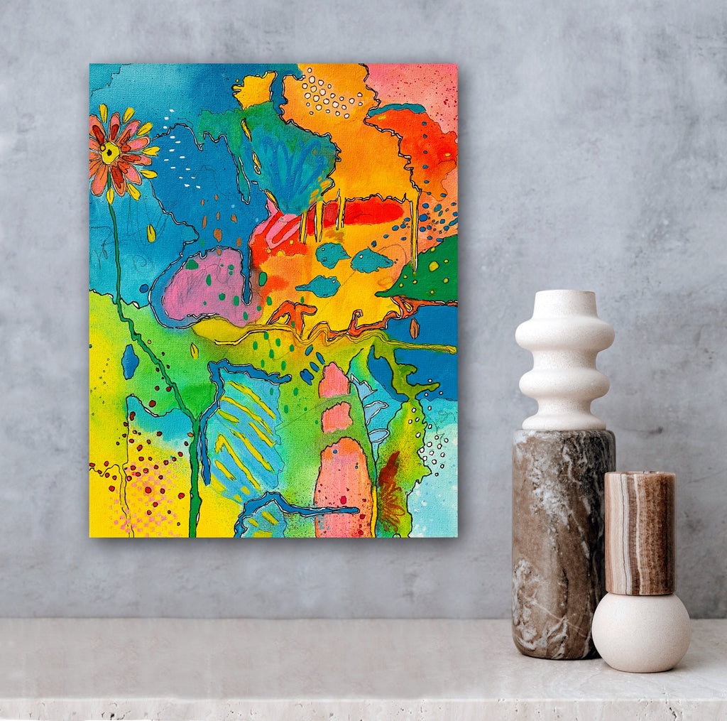 Abstract artwork on 11x14 canvas 