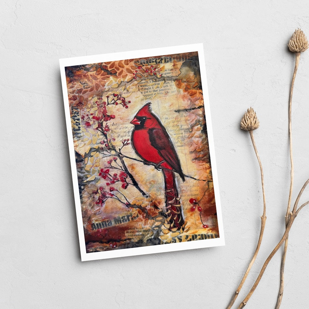 Cardinal art print for an 8x10 frame