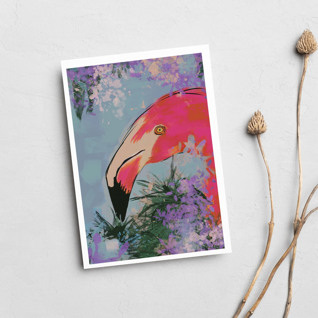 Flamingo 8x10 matted art print by Lori McKinnon