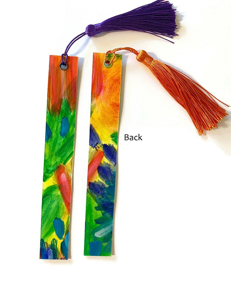 colorful abstract art bookmarks