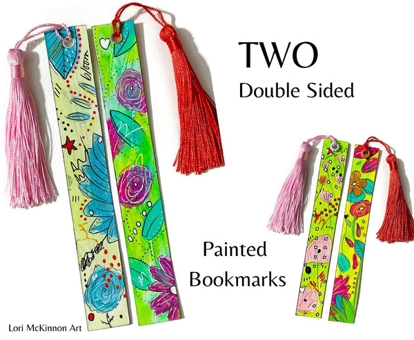 painted bookmarks on paper
