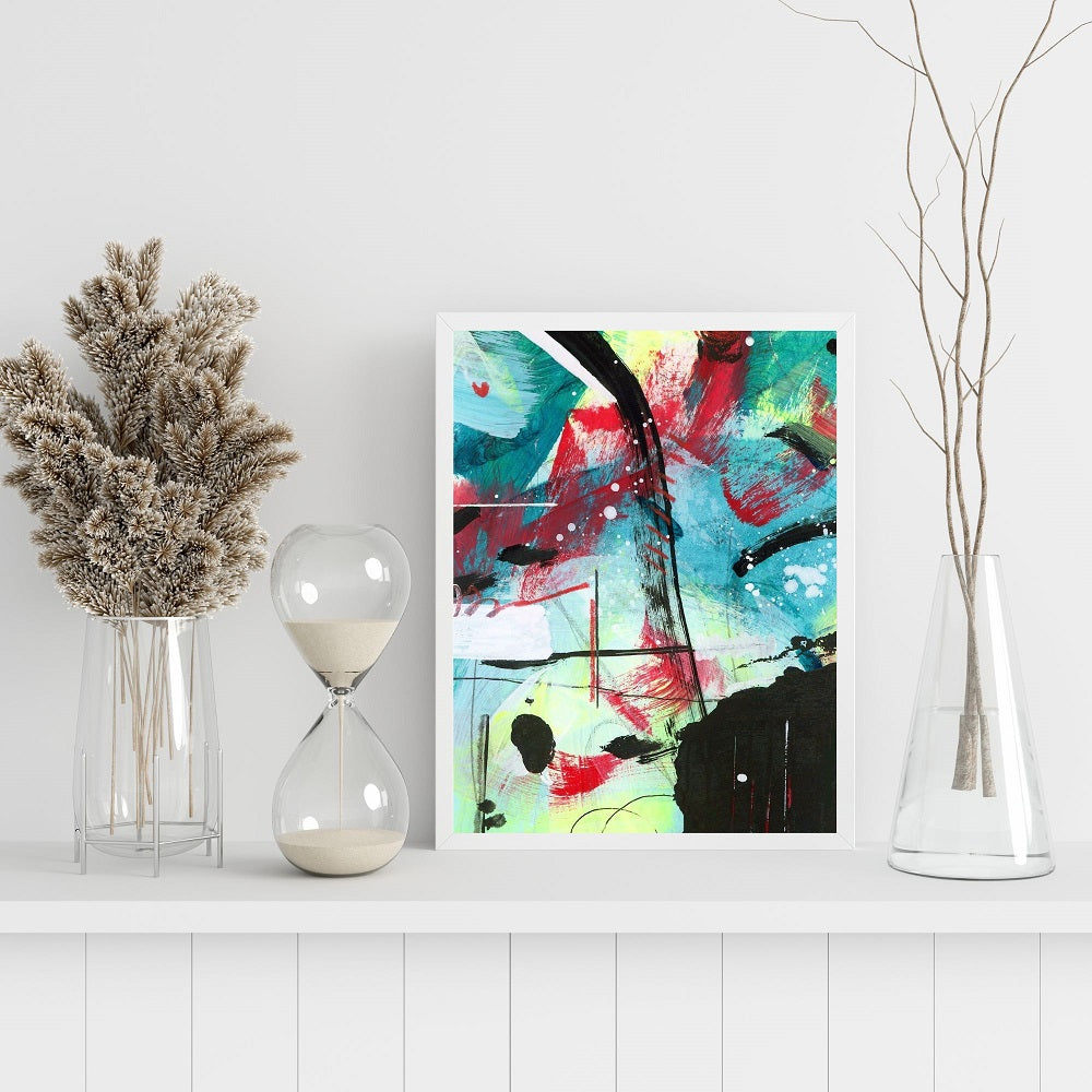 contemporary abstract art print 5x7 inches