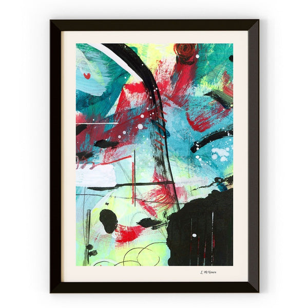 Abstract art print with matte