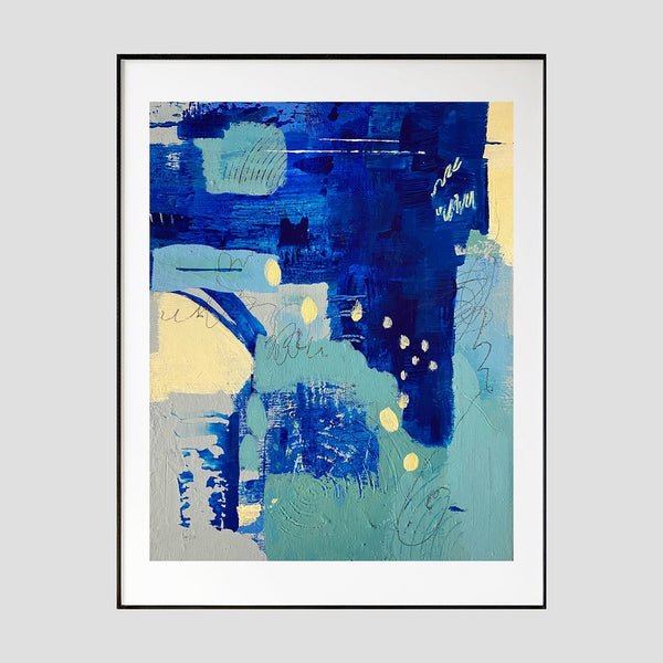 original blue abstract painting 