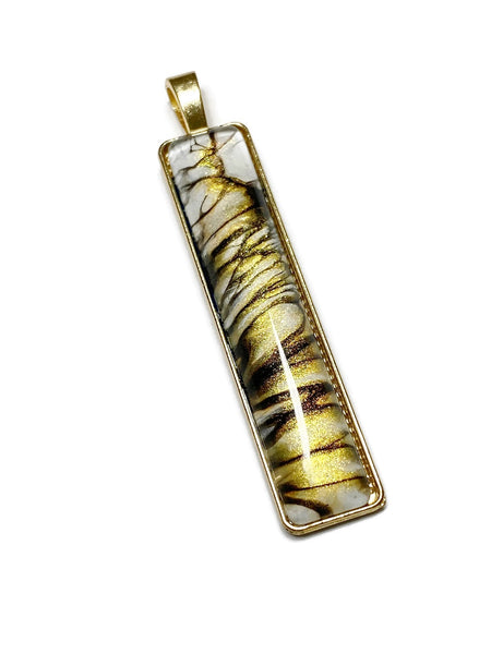 gold iridescent pendant