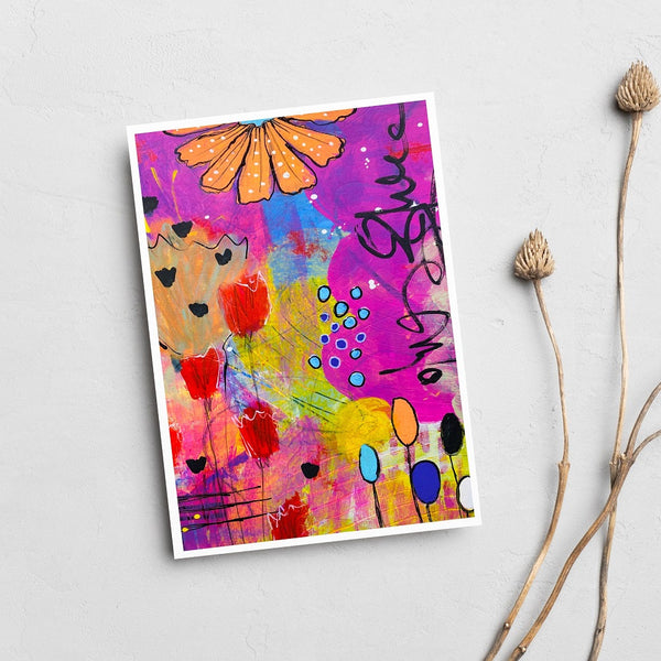 abstract floral art print