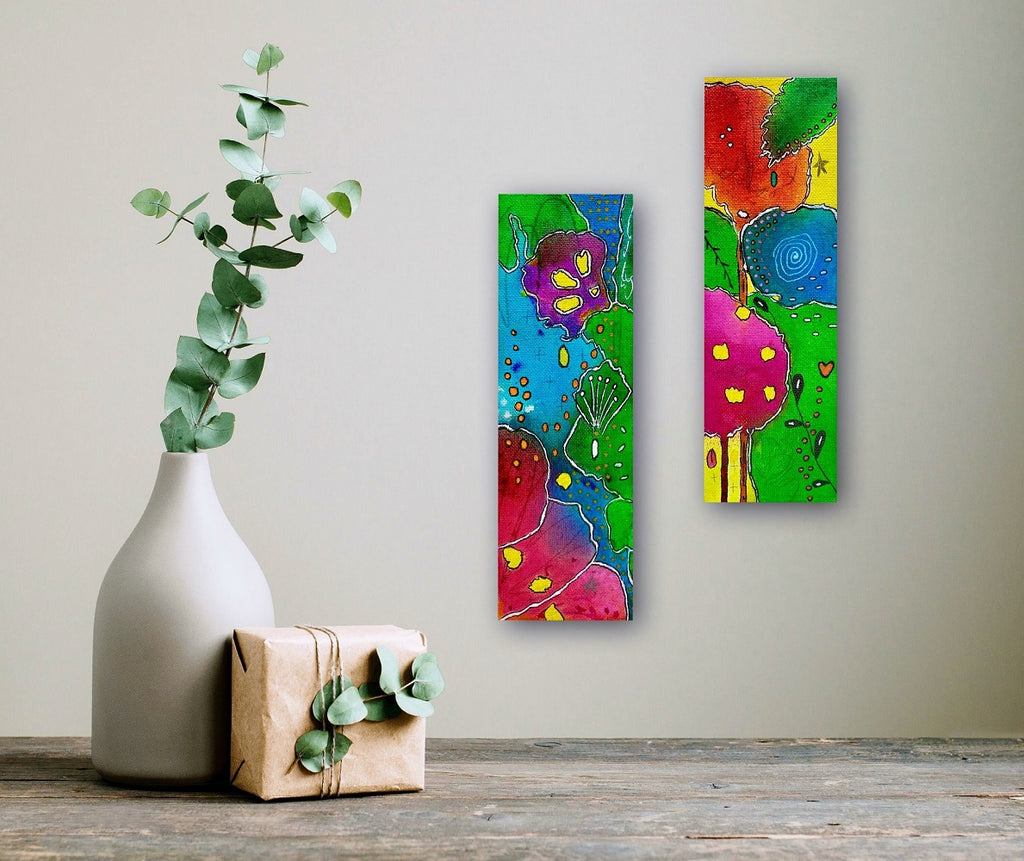 Signed floral paintings 