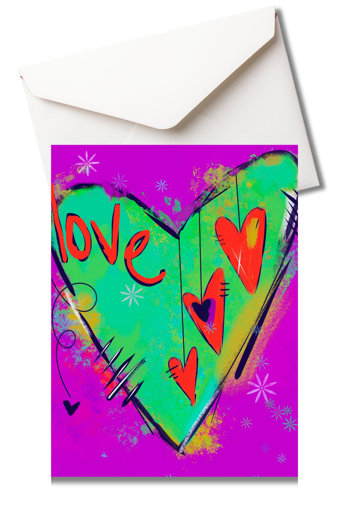 5x7 greeting card with envelope included