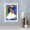 matted angel art print for 8x10 frame