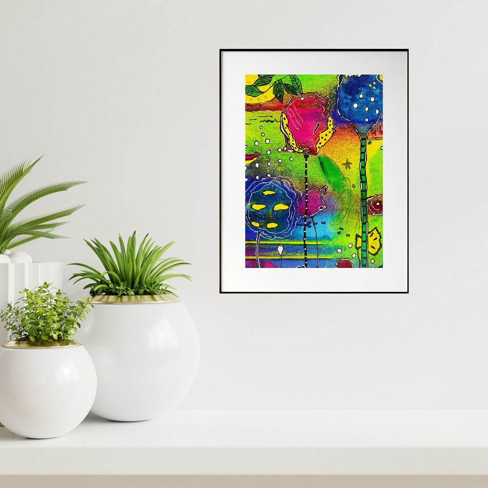 framed 8x10 painting signed by artist