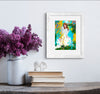 Matted art print for an 8x10 inch frame