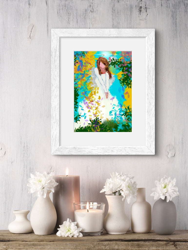 Art print of an angel for an 8x10 inch frame