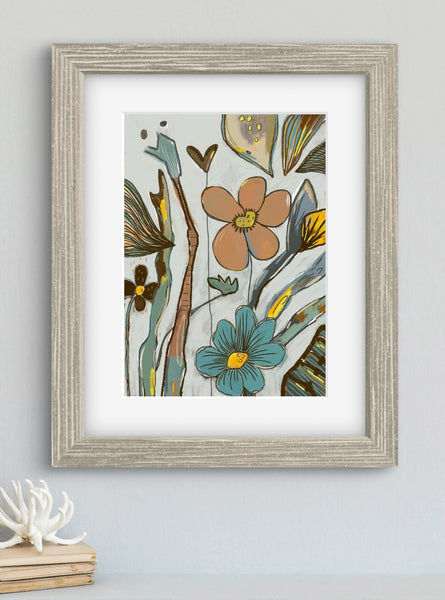 matted art print in a white mat ready to frame
